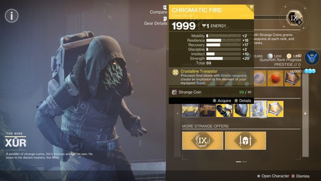 destiny 2 xur chromatic fire