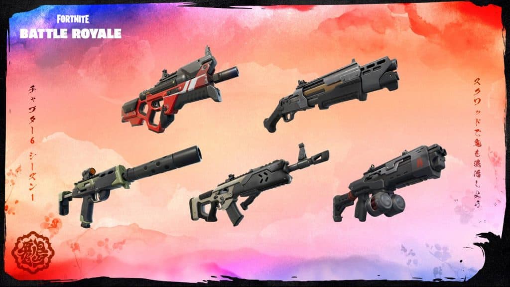 Fortnite Chapter 6 Season 1 new weapons.