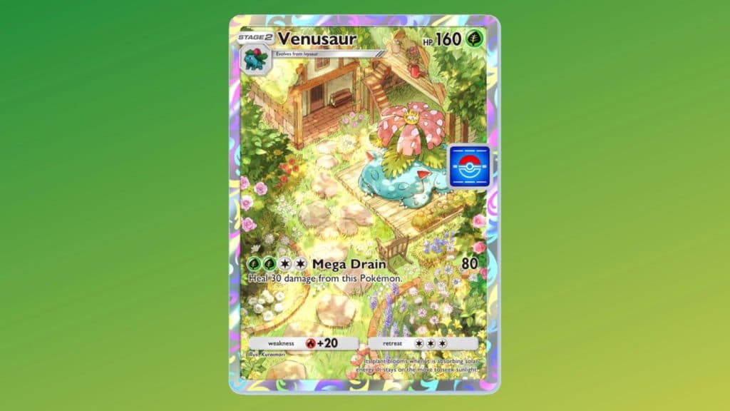 Venusaur promo card TCG Pocket