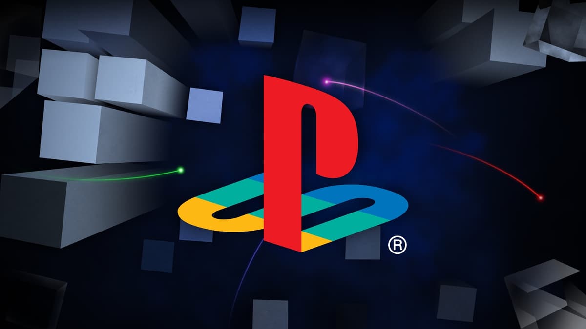 PlayStation logo on background of PS2 startup screen