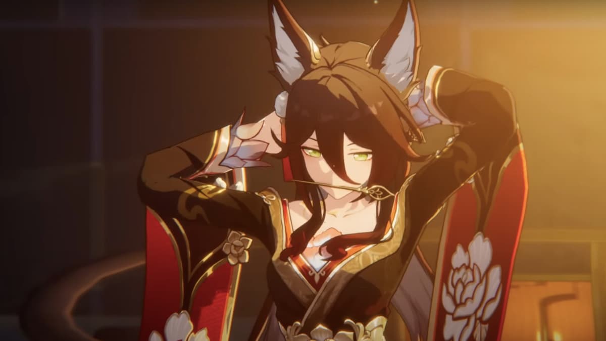 A screenshot of Fugue from her Honkai Star Rail trailer.