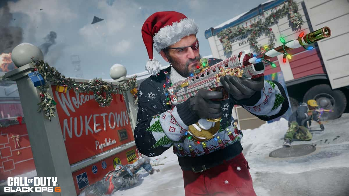 A screenshot of Nuketown Holiday and a new Christmas Operator bundle coming to the store