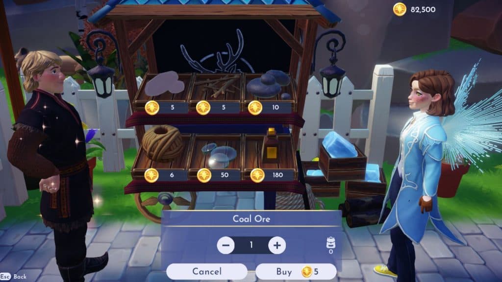 Disney Dreamlight Valley buying coal