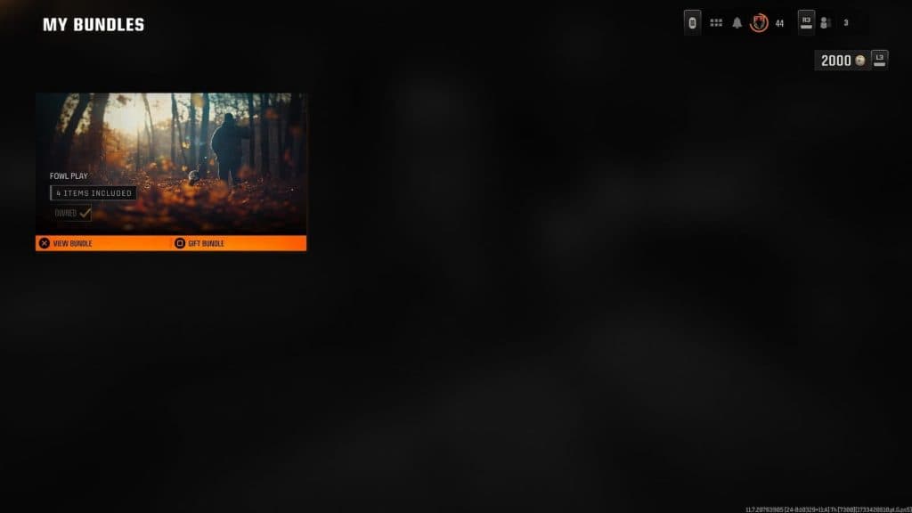 A screenshot of the new gifting a bundle feature in Black Ops 6 and Warzone