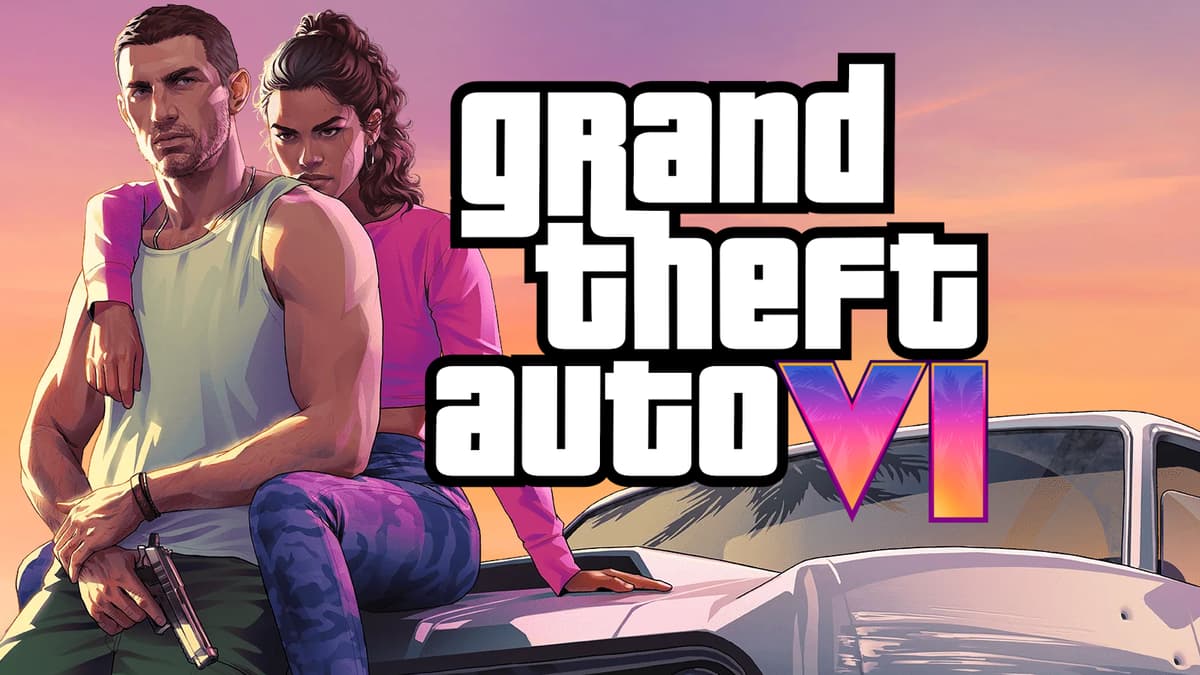 jason and lucia in gta 6 with the vi logo