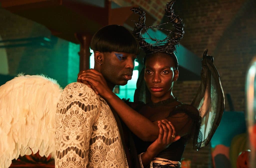 Paapa Essiedu and Michaela Coel as Kwame and Arabella in I May Destroy You