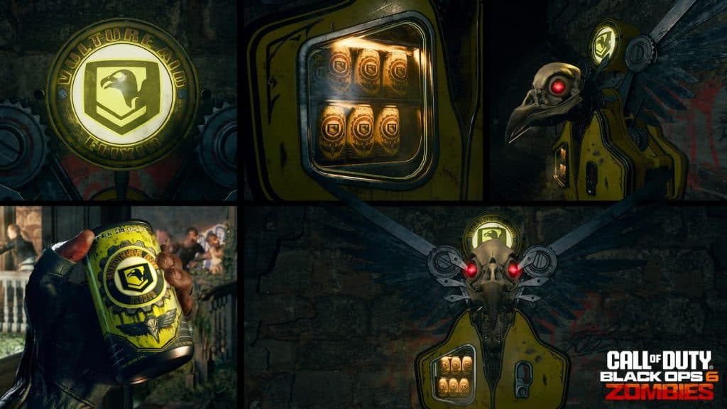 The Vulture Aid Perk machine on Citadele des Morts in Black Ops 6 Zombies