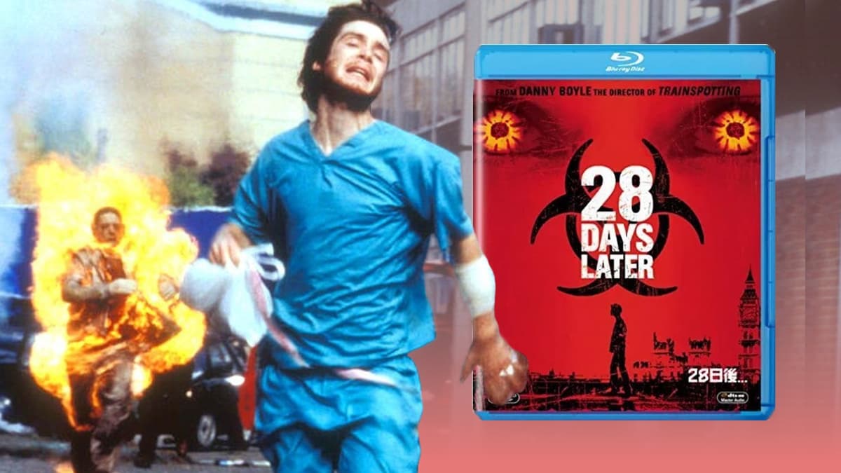 Cillian Murphy in 28 Days Later and the blu-ray