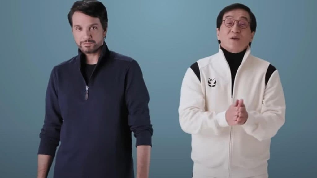 Ralph Macchio and Jackie Chan announcing Karate Kid Legends.