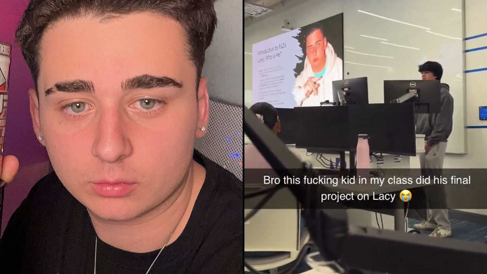 FaZe Lacy responds after college student makes final presentation about him