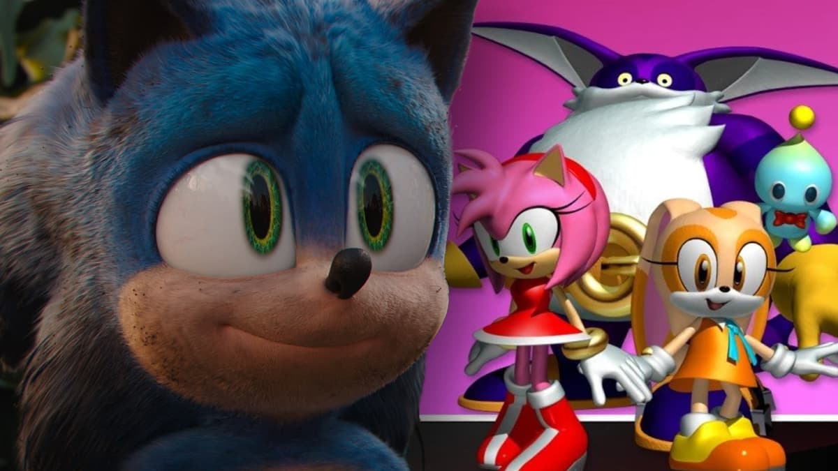 Sonic in Sonic 3 and Team Rose with Big the Cat in Sonic Heroes