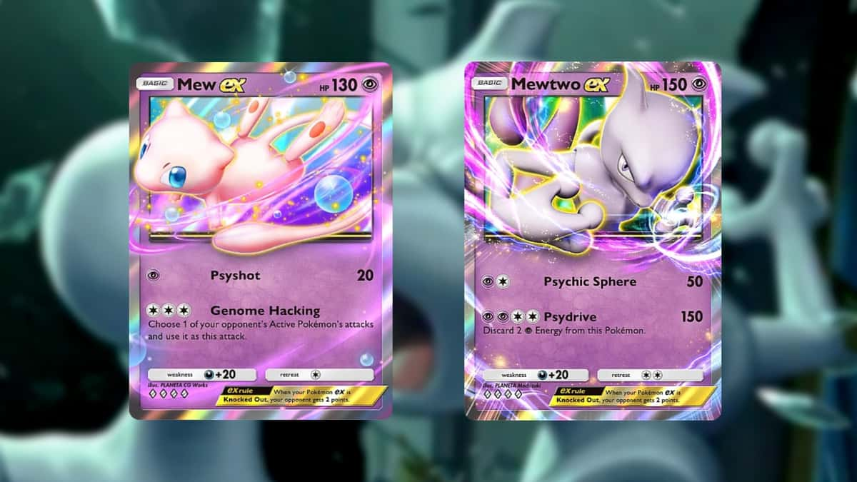 Mewtwo ex vs Mew ex Pokemon TCG Pocket