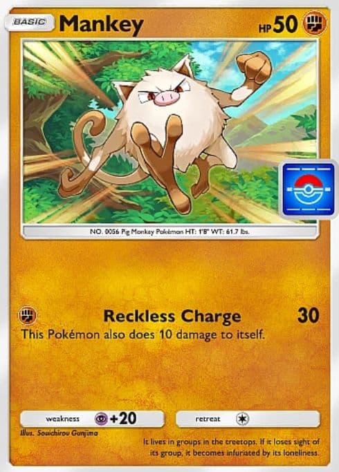 Pokemon TCG Pocket Mankey Promo Card