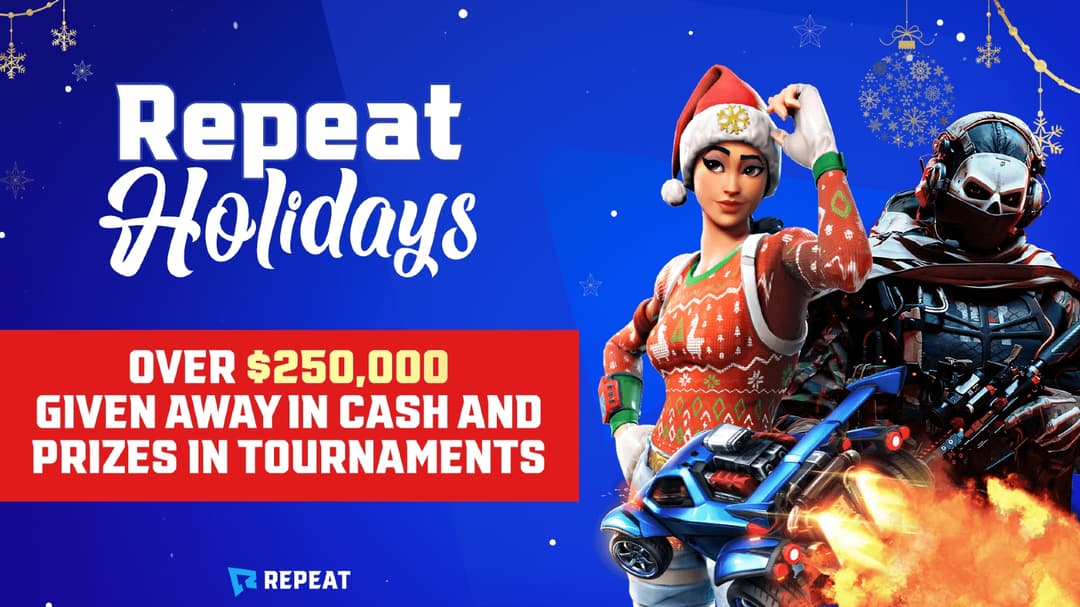 Repeat.gg giving away $250k over holiday season: Tournaments in Warzone, Fortnite, and Rocket League