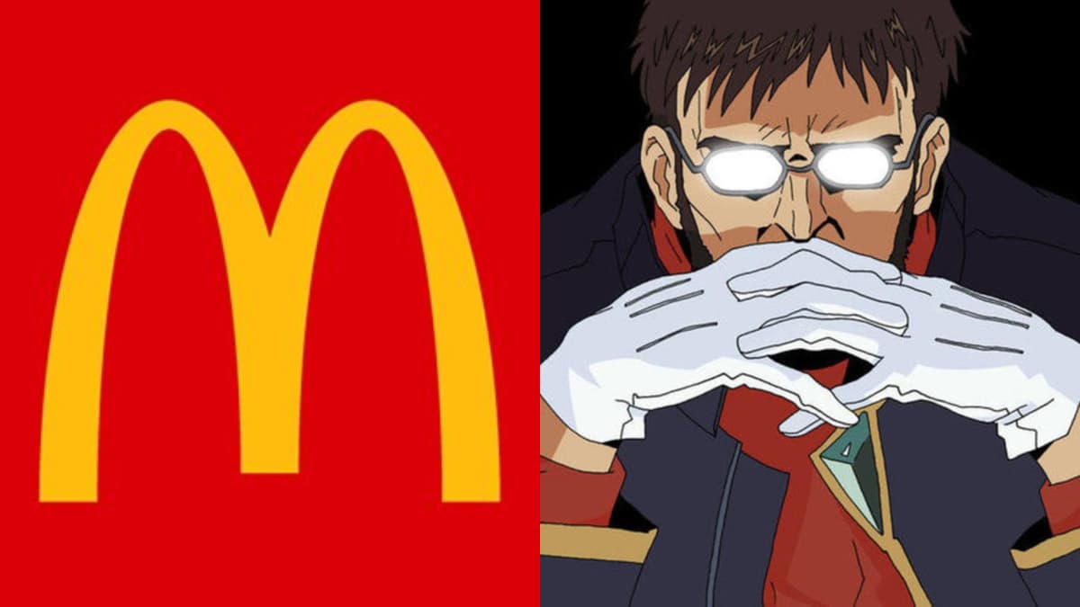 mcdonalds Evangelion collab with Gendo Ikari pose