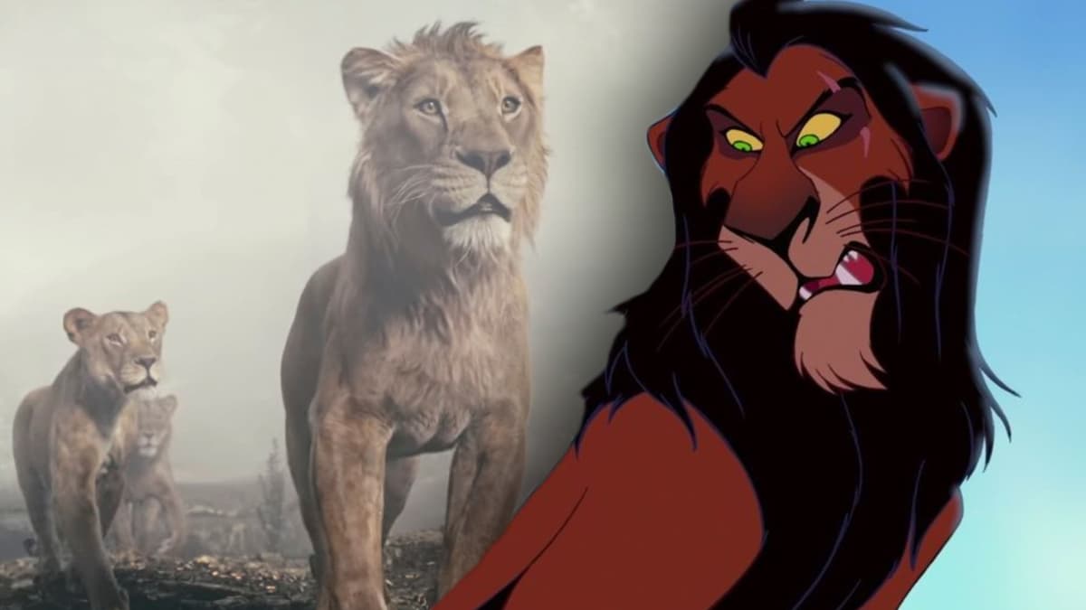 Mufasa and Scar in Mufasa: The Lion King and The Lion King