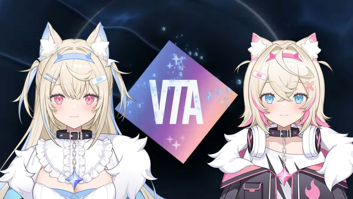 Fuwamoco and Mococo from Hololive EN's FUWAMOCO in front of the VTuber Wards logo.