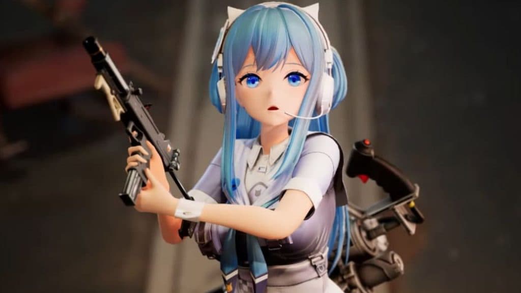 Anime girl with a gun