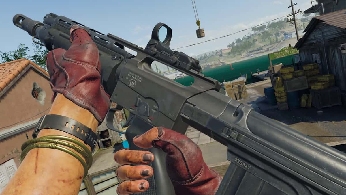 The Goblin Mk2 assault rifle being inspected in Call of Duty: Black Ops 6.