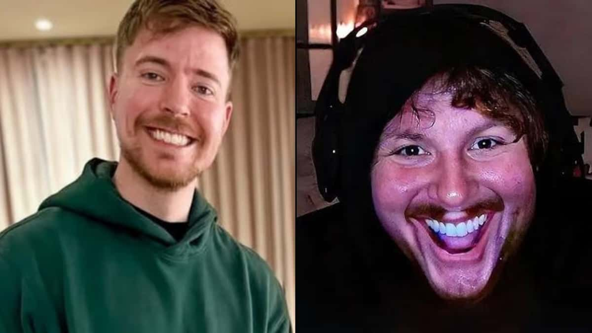 MrBeast and CaseOh side by side smiling at scene together