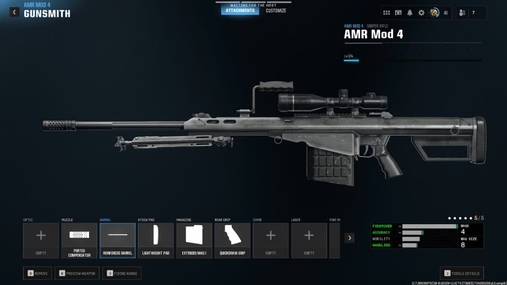 The best AMR Mod 4 loadout in Warzone.