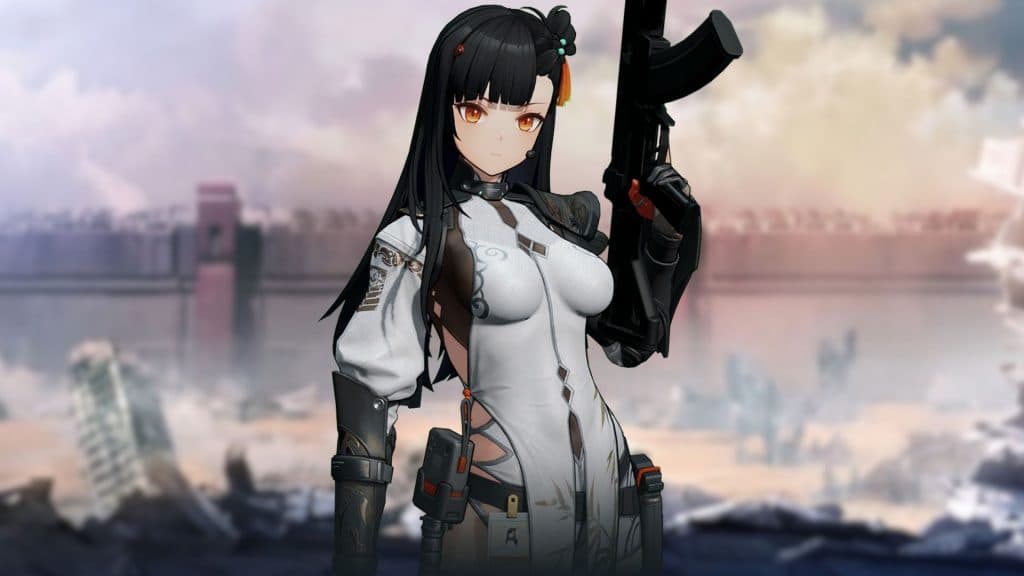 Anime girl with a gun