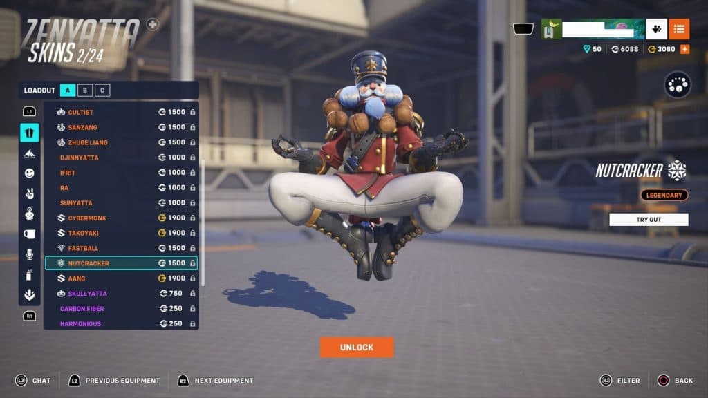 Nutcracker Zenyatta skin in Overwatch 2