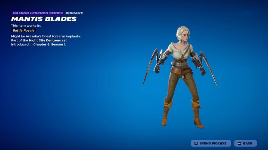 fortnite mantis blades