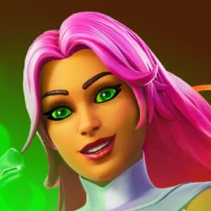 Starfire skin in Fortnite.