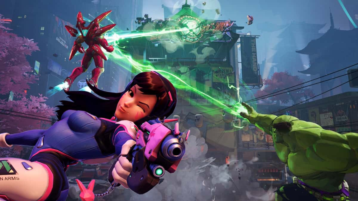 D.Va on Marvel Rivals background