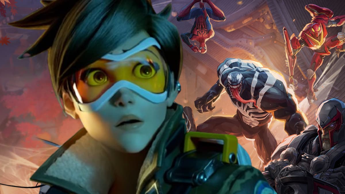 tracer next to marvel rivals characters