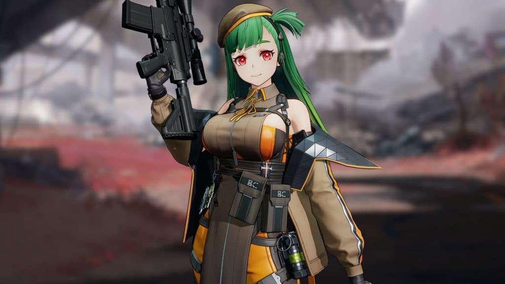 Anime girl with a gun