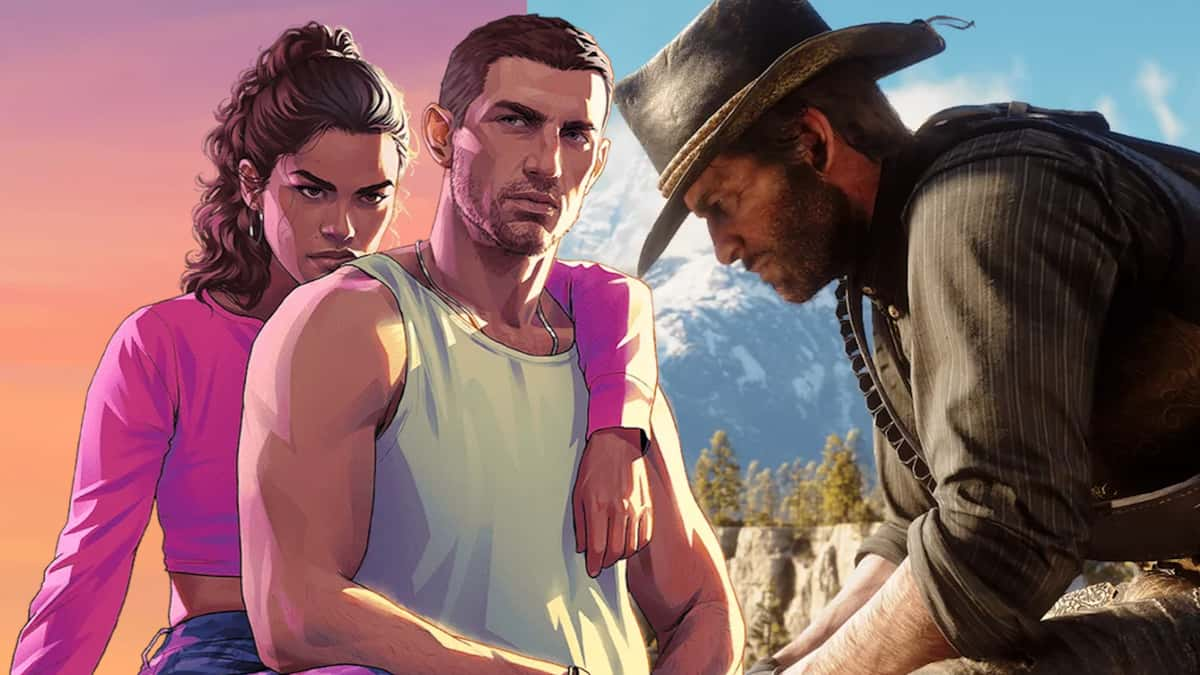 jason and lucia in gta 6 next to arthur morgan