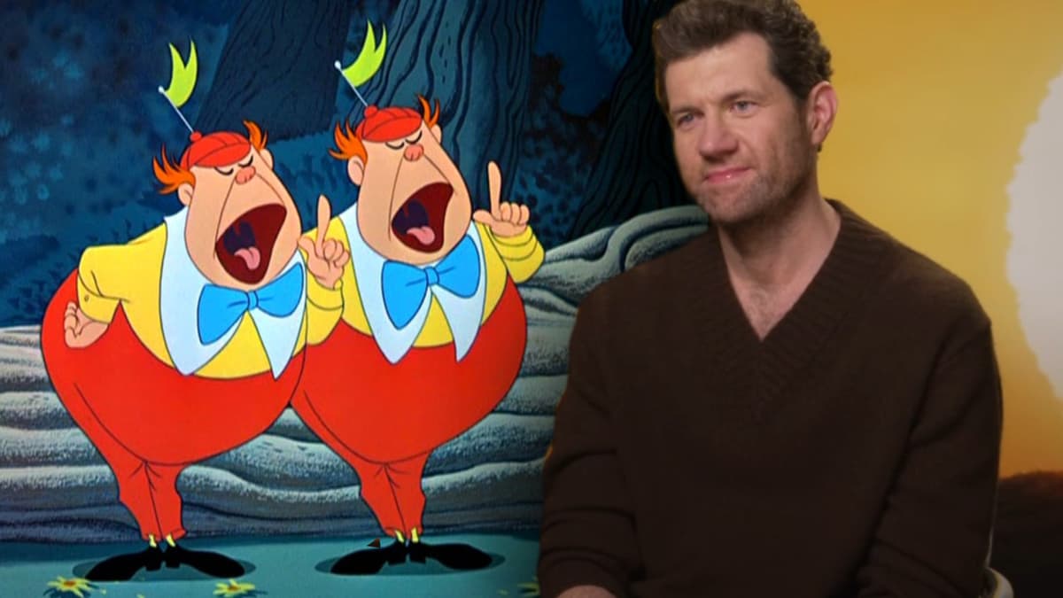 Tweedledum and Tweedledee in Alice in Wonderland and Billy Eichner