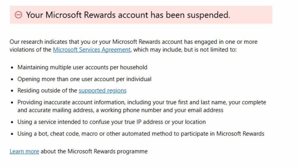 Microsoft Rewards suspends accounts international as customers left puzzled – Dexerto