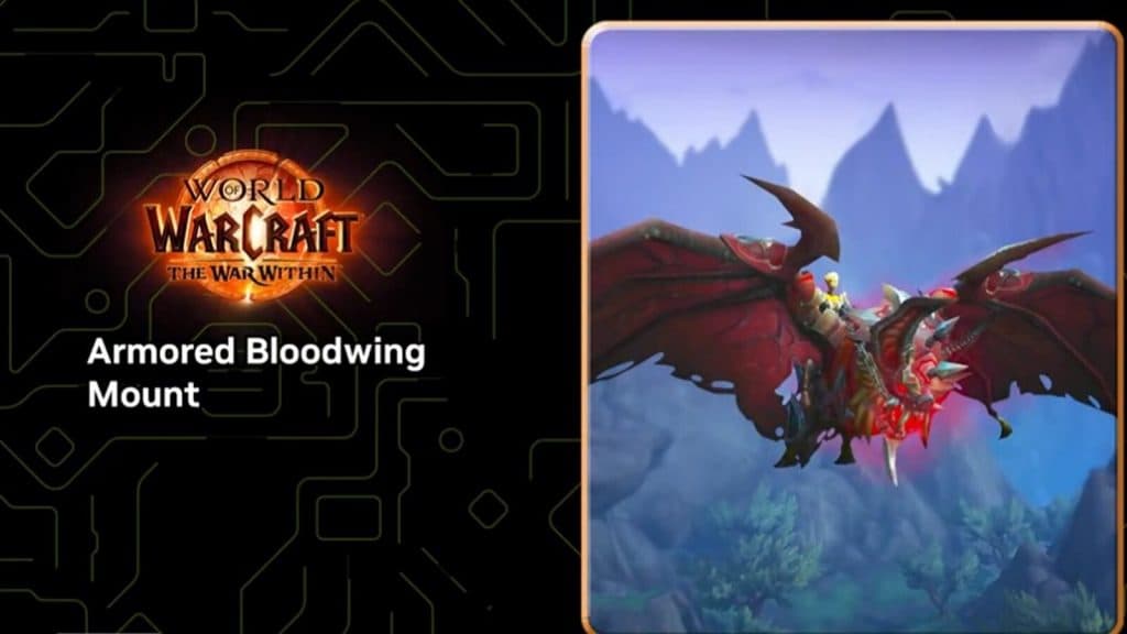 The Armored Bloodwing mount in WoW