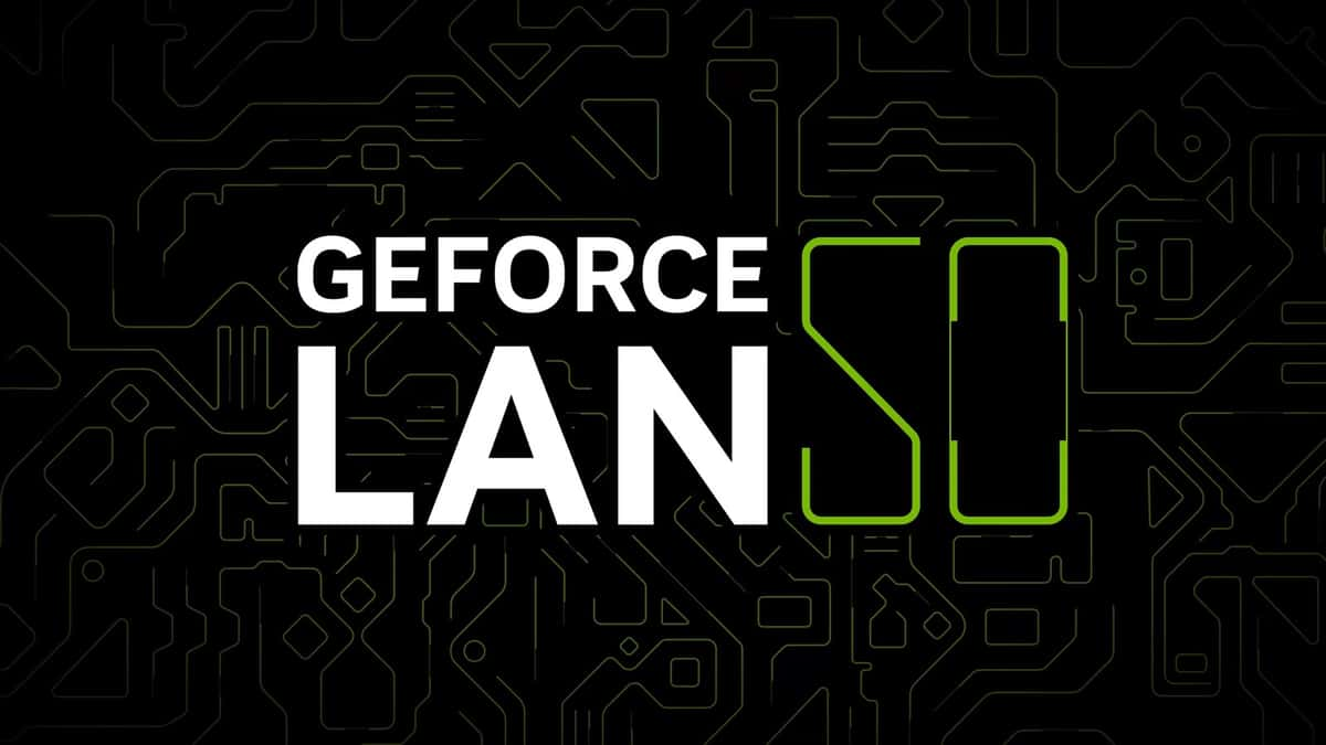 The GeForce LAN 50 logo