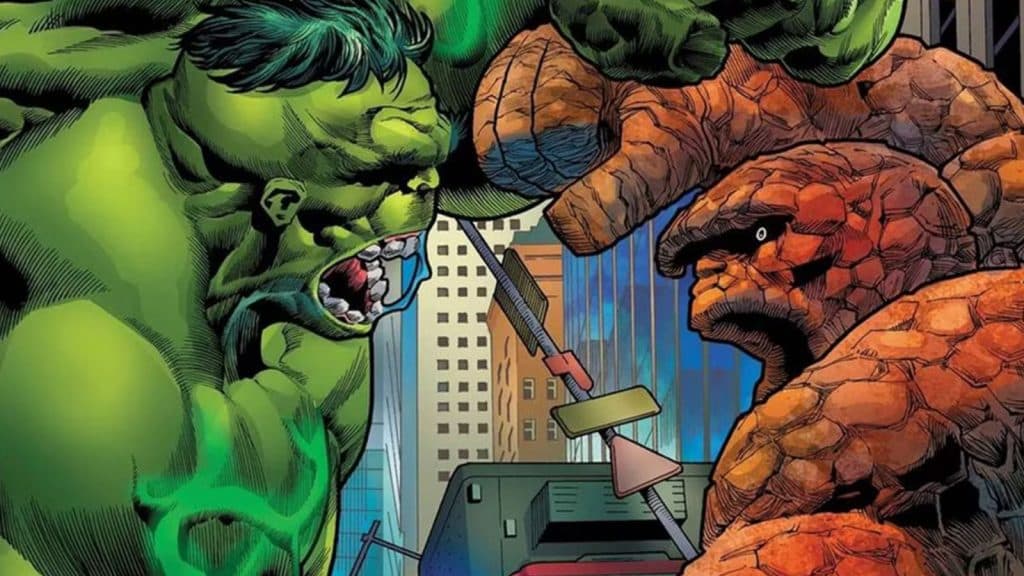 The Thing fighting Hulk