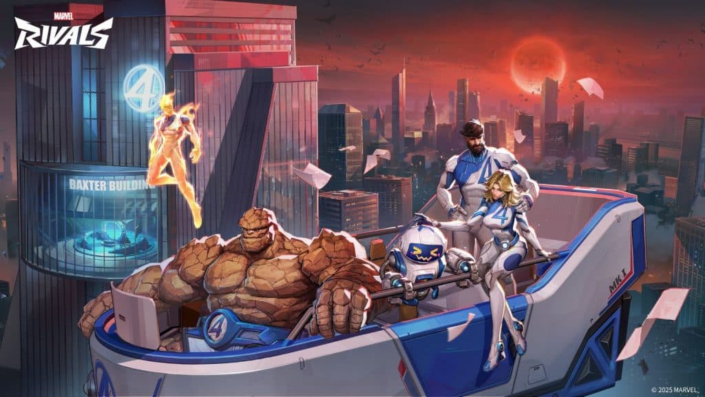 Fantastic Four in car in Marvel Rivals