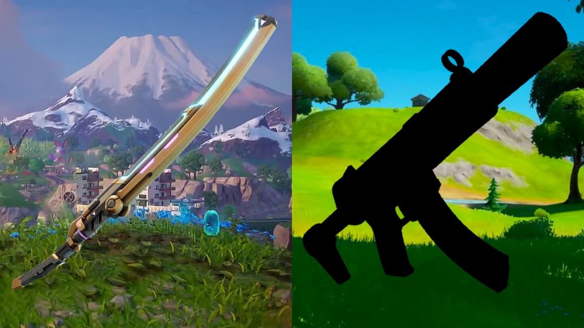 Fortnite Kinetic Blade and Suppressed Submachine Gun.