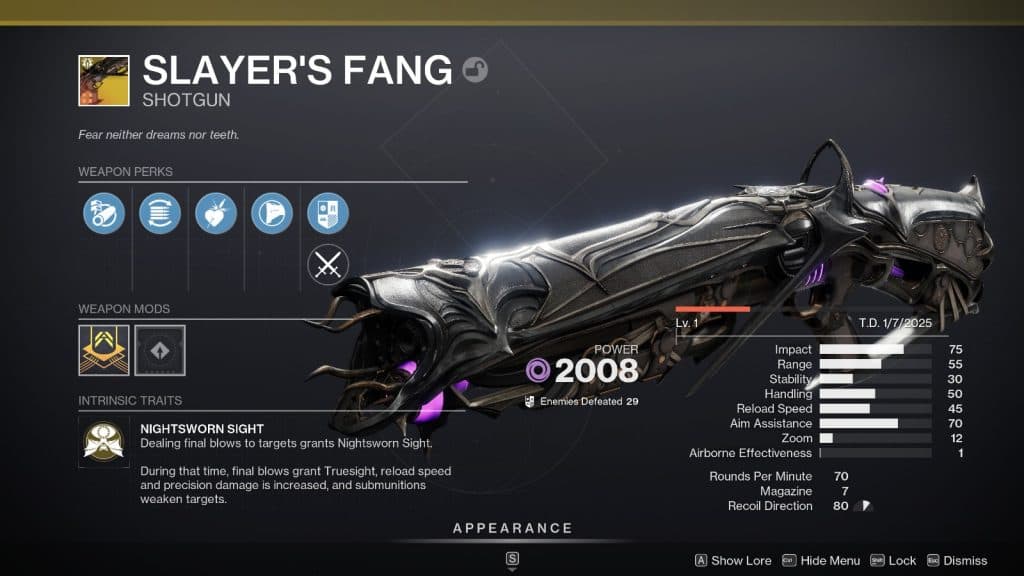 destiny 2 slayer's fang