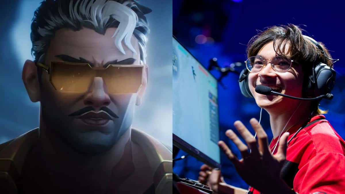 side by side image of Valorant agent Tejo and pro player TenZ