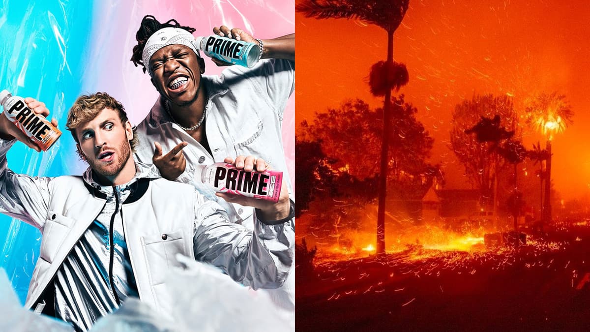 Prime Hydration KSI Logan Paul wildfires