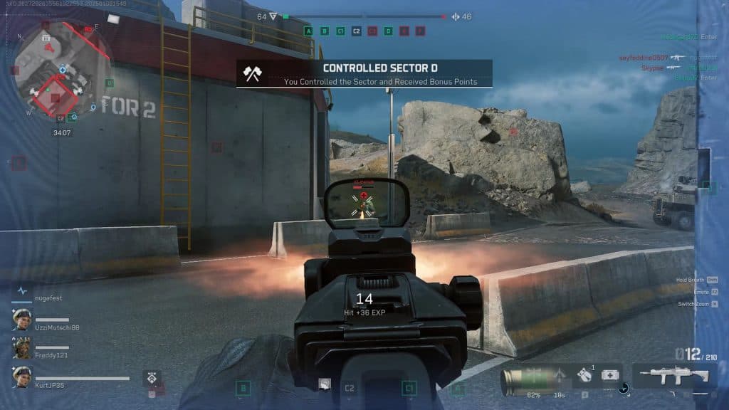 Gameplay of the MP7 being used in Delta Force.