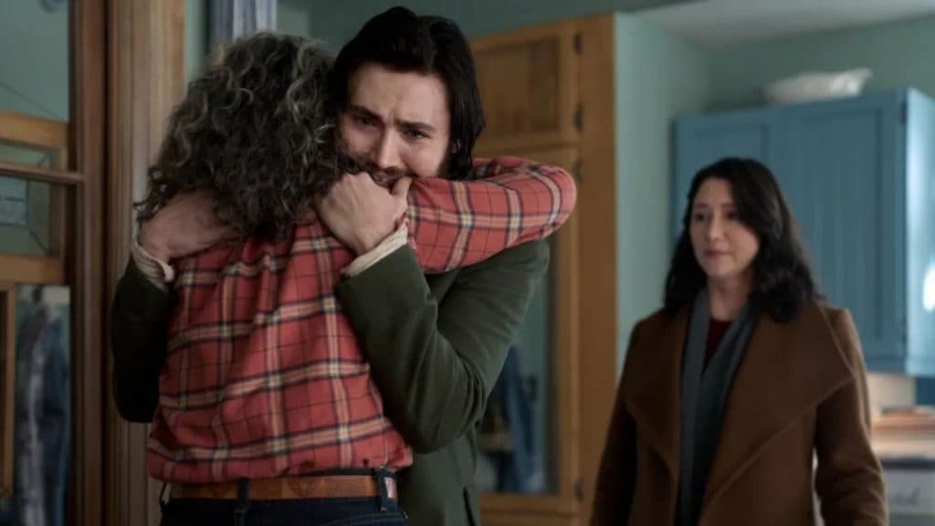 Adult Jacob embraces Del in The Way Home Season 3