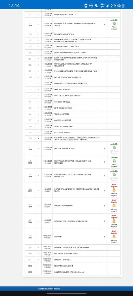 Screenshot of court filing for PopularMMOs warrant