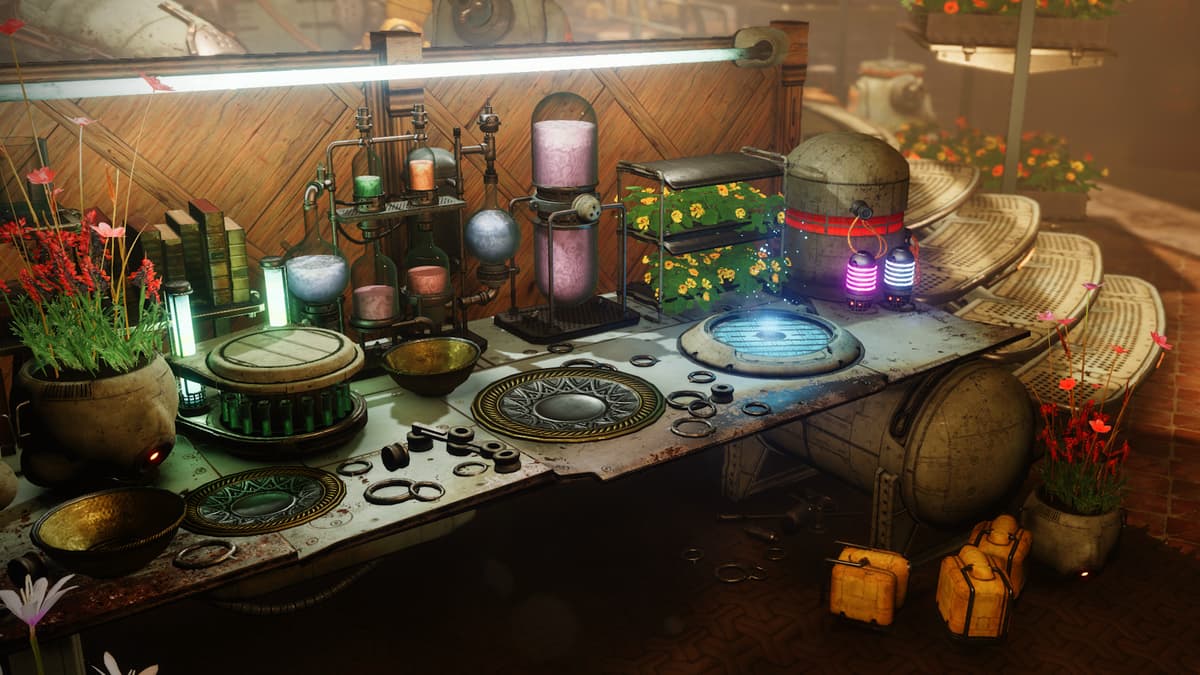 The Tonics table where you can create potions in Destiny 2.