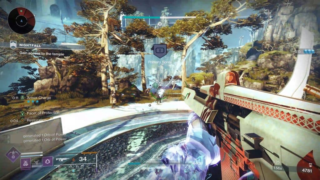 A guardian using No Hesitation to heal their teammate in Destiny 2.