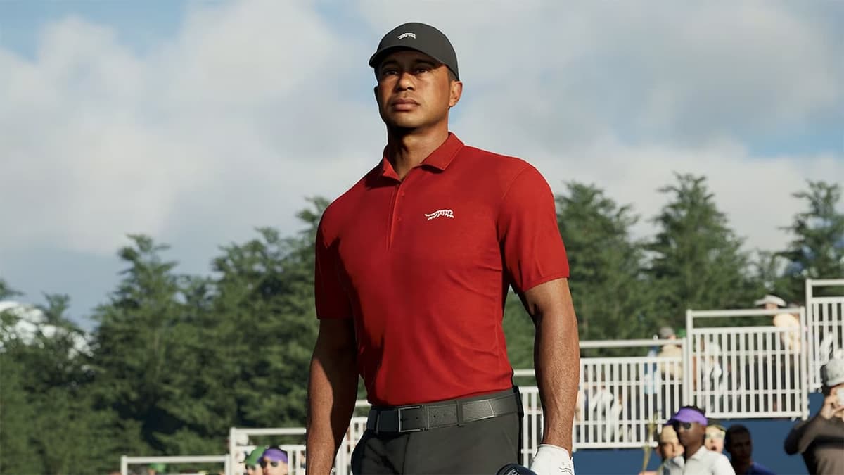 Tiger Woods as the cover athlete in PGA Tour 2K25