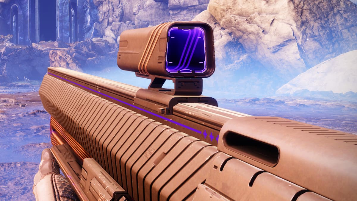 The Graviton Lance behind held by a Guardian in Destiny 2.